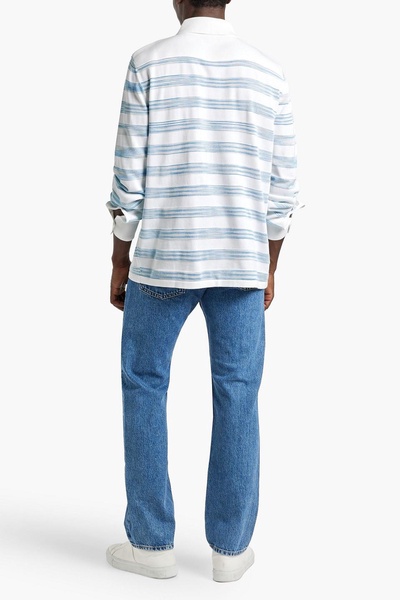 Striped cotton-blend shirt