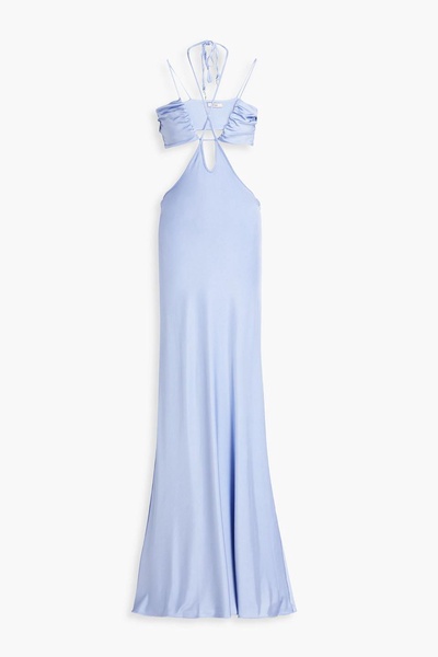 Genesis cutout stretch-satin jersey gown