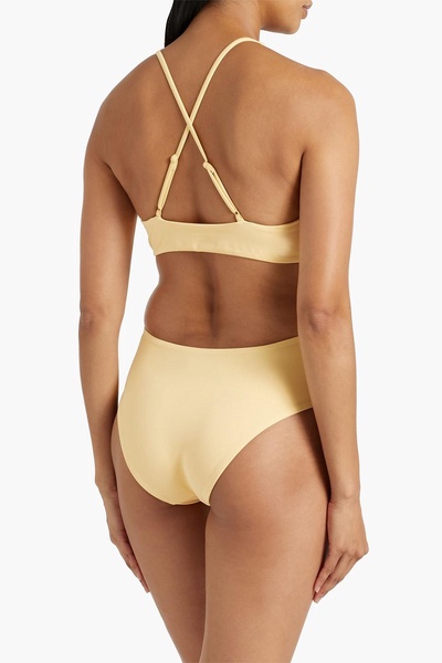 Ring-embellished cutout swimsuit