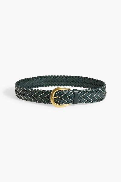 Braided leather belt