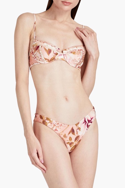 Rosa floral-print underwired bikini top