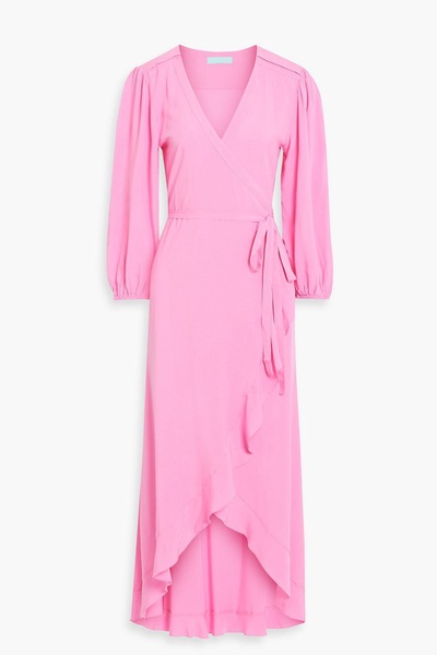 Taylor ruffled voile midi wrap dress