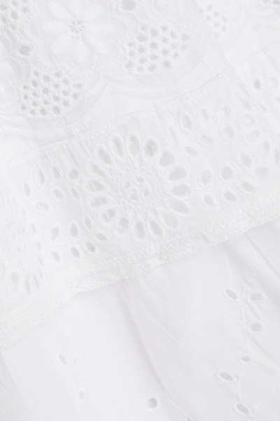 Charmaine tiered broderie anglaise cotton mini skirt