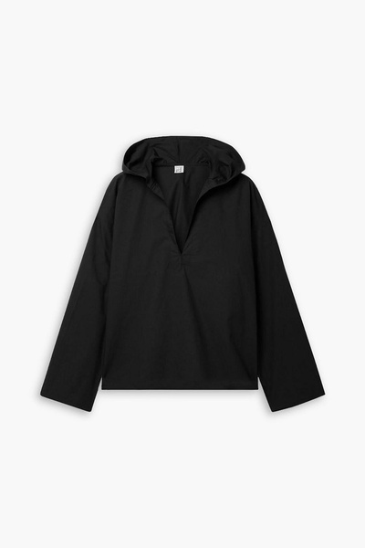 Hooded cotton-poplin shirt