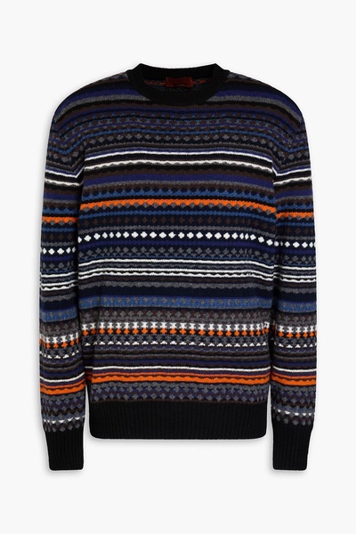 Jacquard-knit wool sweater