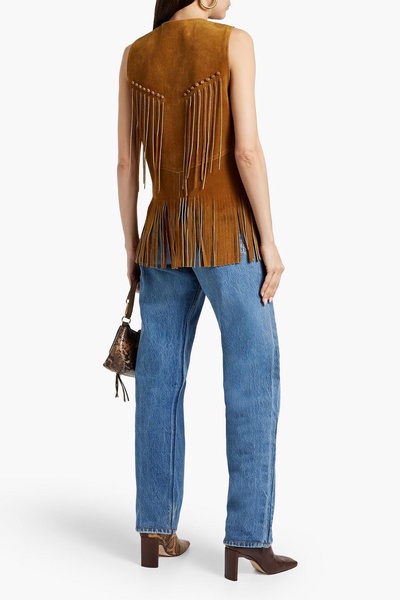 Fringed suede vest