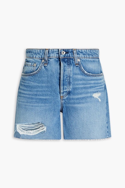 Rosa faded distressed denim shorts