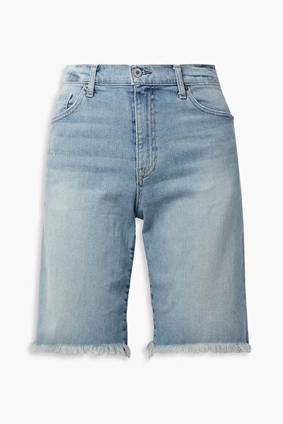 Boyfriend frayed denim shorts