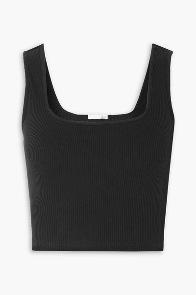 Inari cropped ribbed stretch-Pima cotton tank