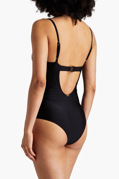 Embellished cutout swimsuit