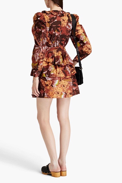 Josephina tiered printed cotton mini dress