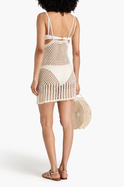 Salma crochet-knit mini dress