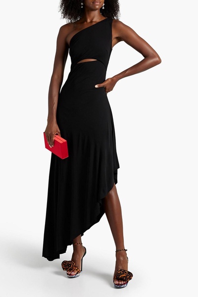 Clara one-shoulder cutout jersey dress