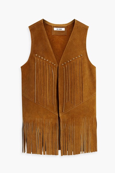 Fringed suede vest