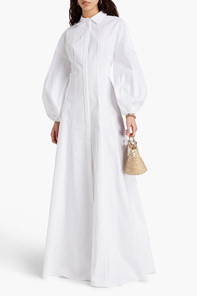 Cotton maxi shirt dress