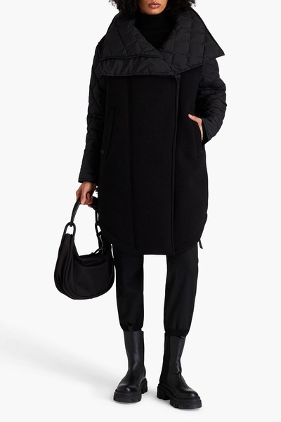 Shea quilted shell and neoprene down coat