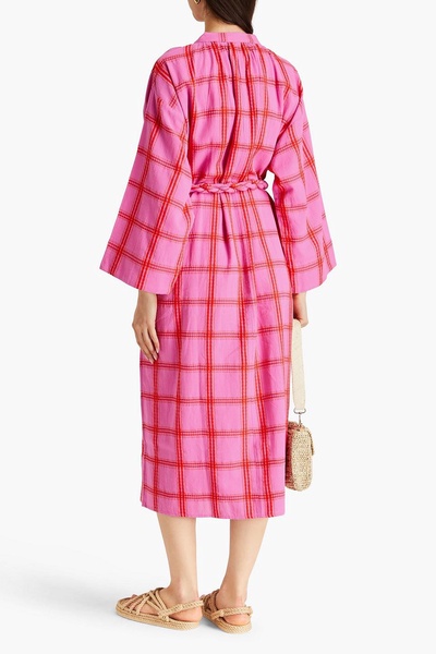 Lysa checked cotton-jacquard midi dress