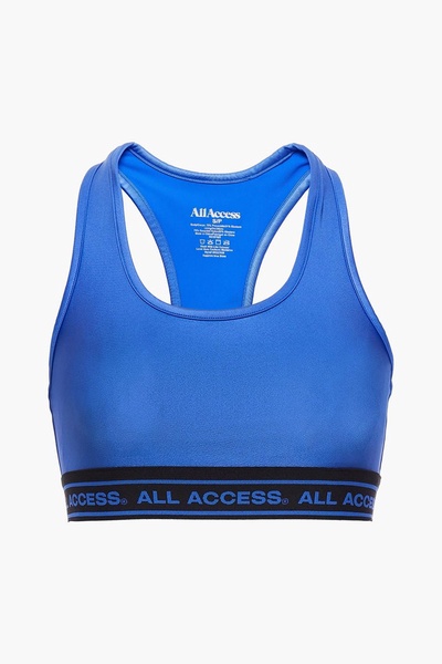 Metallic stretch sports bra