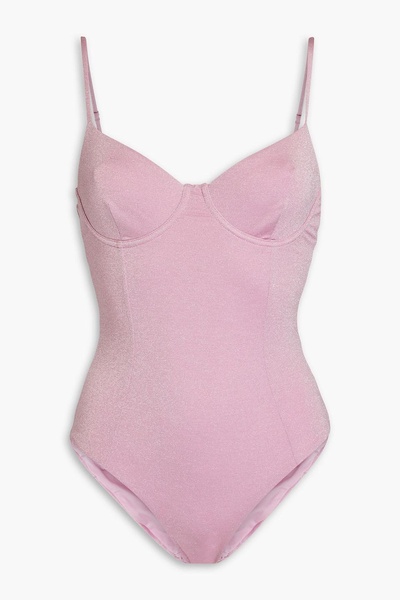 Chelsea metallic stretch-jersey underwired swimsuit