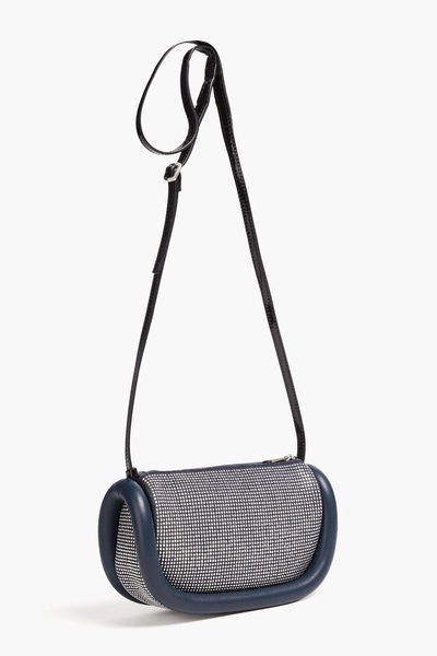 Bumper 12 leather and denim shoulder bag