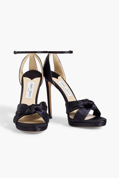 Rosie 120 knotted satin sandals