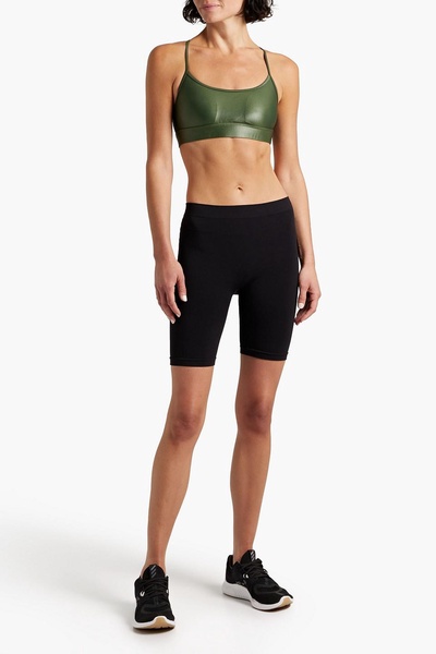 Slate Infinity two-tone cutout stretch sports bra