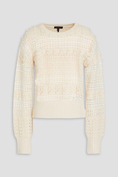 Lo pointelle-knit wool-blend sweater