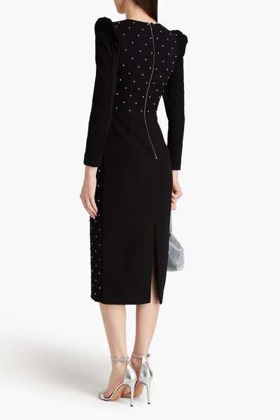 After Hours embellished crepe midi dress