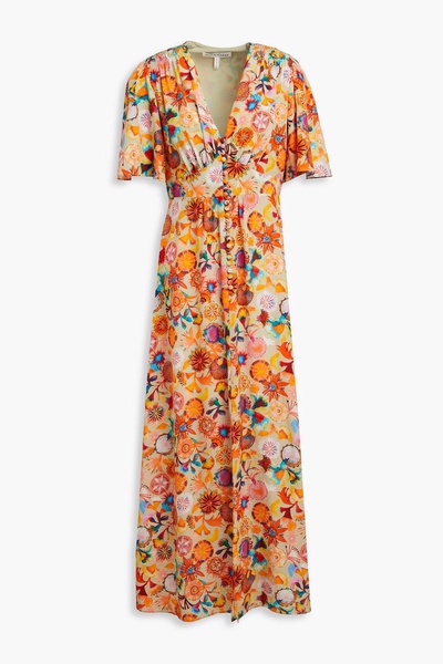 Emmy floral-print silk crepe de chine maxi dress