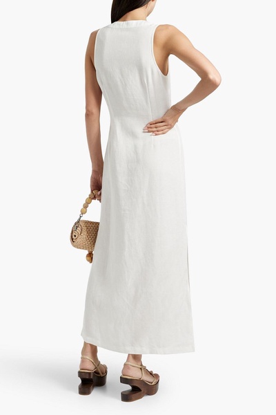 Linen and Lyocell-blend maxi dress