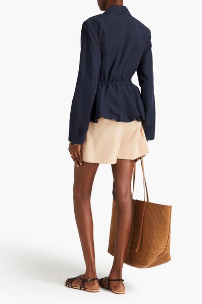 Talie cotton, linen and silk-blend blazer