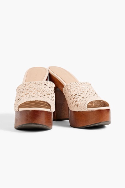 Guadalupe woven leather platform mules