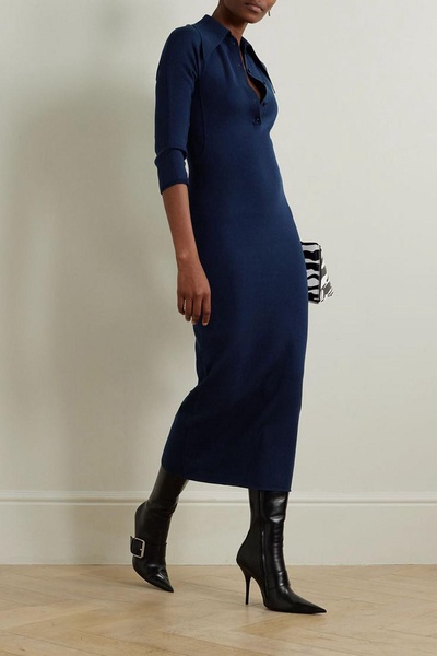 Alerone silk and cotton-blend midi dress