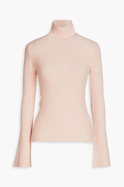 Ribbed-knit turtleneck sweater