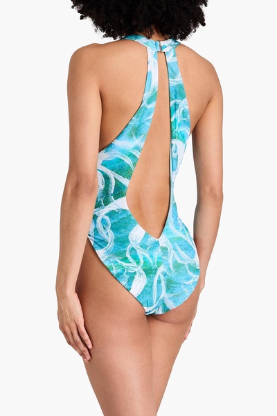 High Sea open-back printed swimsuit