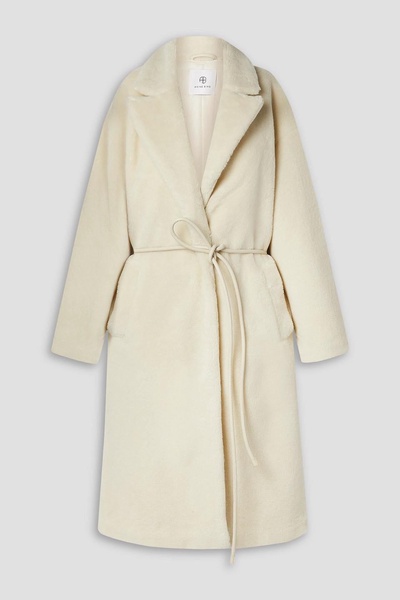 Sasha oversized belted fleece coat