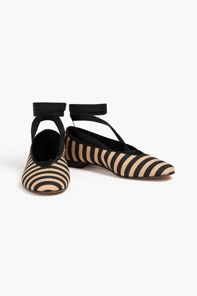 Juliet striped jute ballet flats