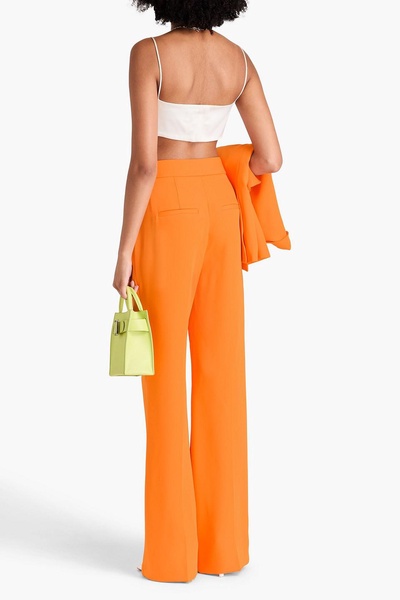 Robinne pleated woven wide-leg pants