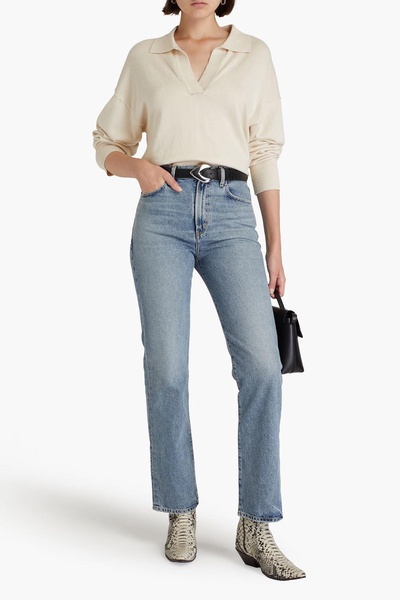 Martin high-rise straight-leg jeans