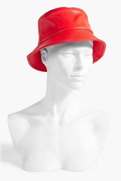 Vida quilted faux leather bucket hat