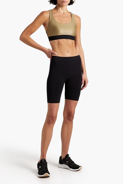 Savannah Infinity mesh and stretch-jacquard sports bra