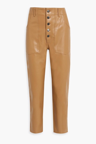 Arya faux leather straight-leg pants