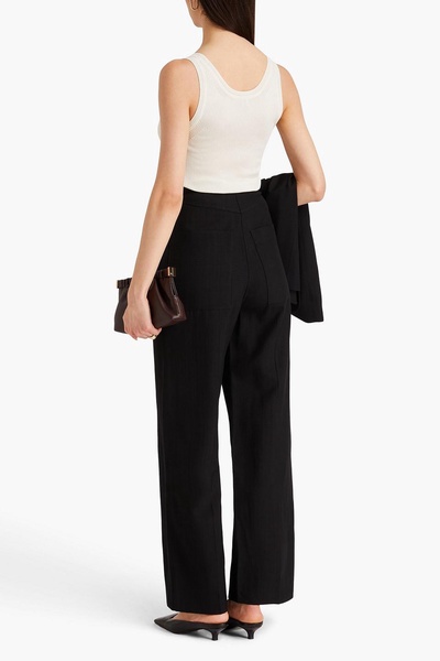 Woven wide-leg pants