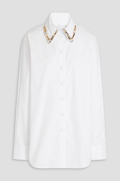 Claw embellished cotton-poplin shirt