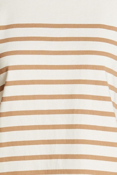 Bardot striped cotton-jersey top