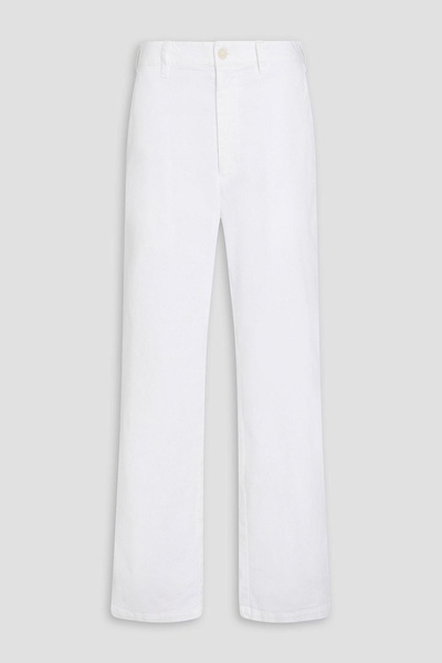 Elliot cotton-blend twill straight-leg pants