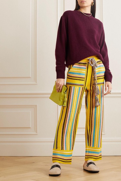 Follow Your Nature striped wool pants