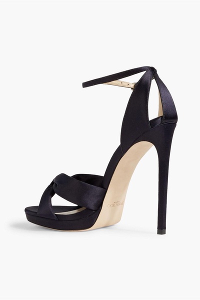 Rosie 120 knotted satin sandals