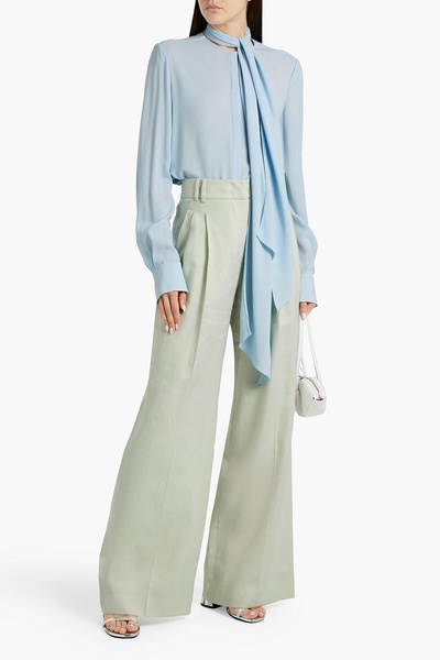 Linen wide-leg pants