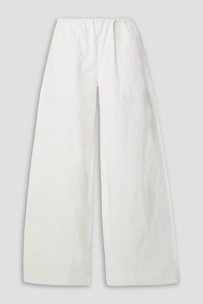 Column cotton pants